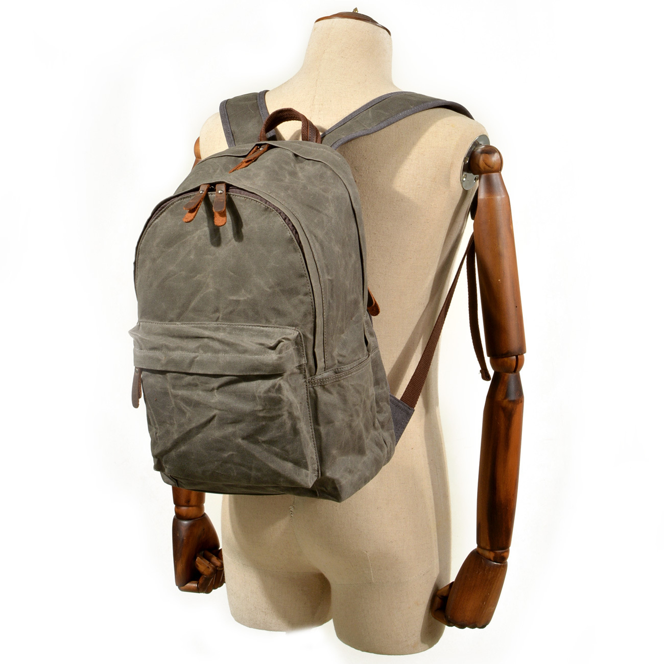 กระเป๋าเป้ผ้าแคนวาสเคลือบแว็กซ - Canvas Backpack Casual บทวิจารณ์และราคา