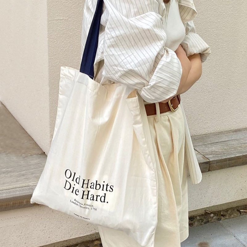 กระเป๋าผ้าแคนวาสสะพายไหล่ใบเดี - Canvas Backpack Casual บทวิจารณ์และราคา